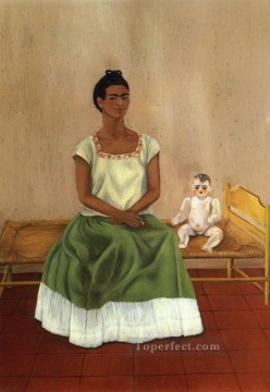 Frida Kahlo Painting - Yo y mi muñeca feminismo Frida Kahlo